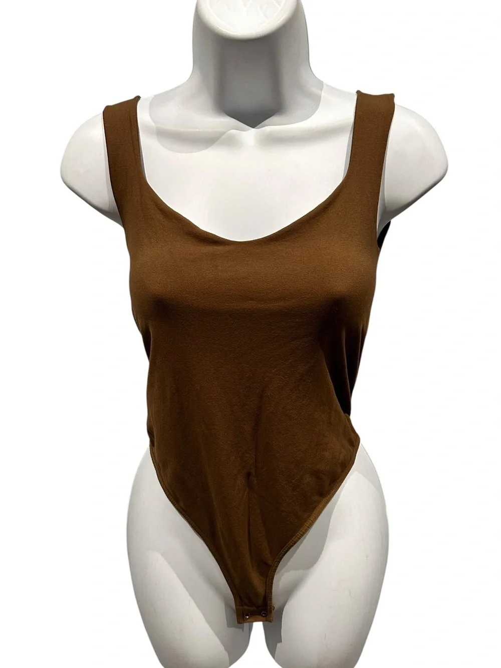 Free People | Clean Lines Bodysuit Black Coffee Brown | Medium / Large
